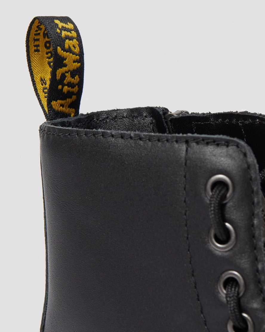 schwarze dr. martens 1460 pascal nappa damen-stiefel mit reißverschluss