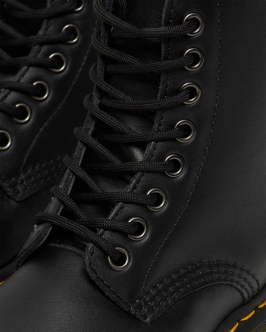 schwarze dr. martens 1460 pascal nappa damen-stiefel mit reißverschluss