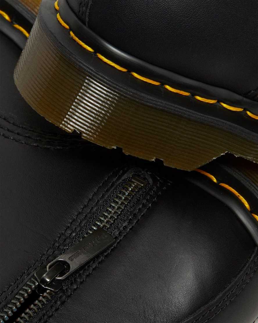 schwarze dr. martens 1460 pascal nappa damen-stiefel mit reißverschluss
