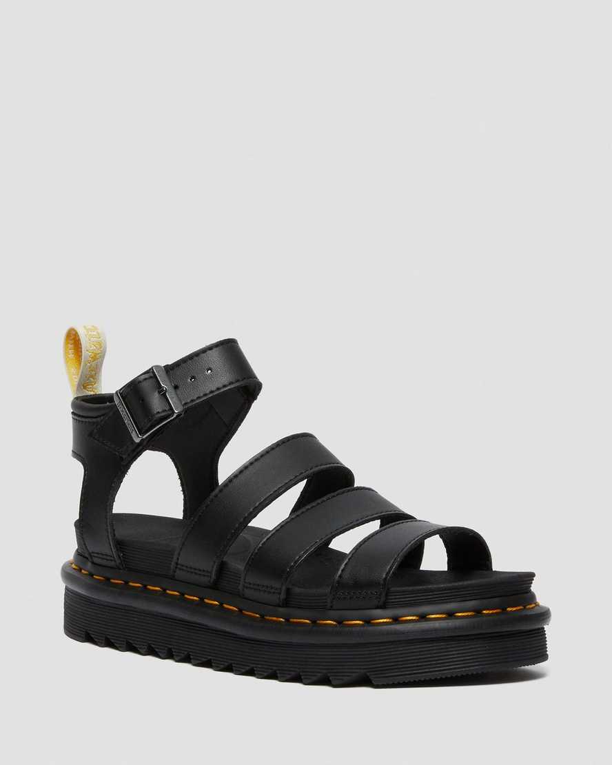 schwarze dr. martens blaire felix gladiator-sandalen für damen