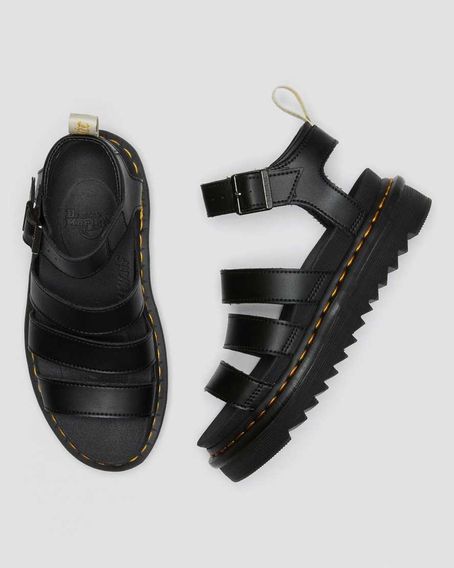 schwarze dr. martens blaire felix gladiator-sandalen für damen