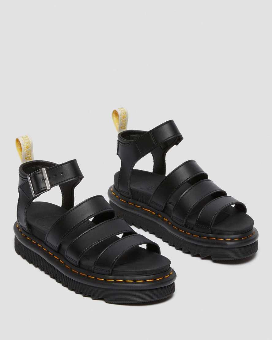 schwarze dr. martens blaire felix gladiator-sandalen für damen