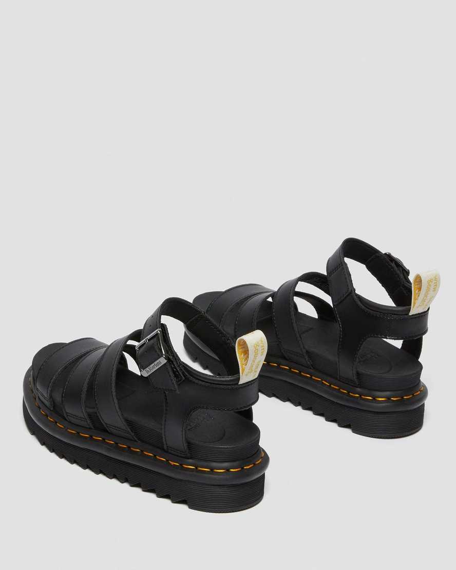 schwarze dr. martens blaire felix gladiator-sandalen für damen