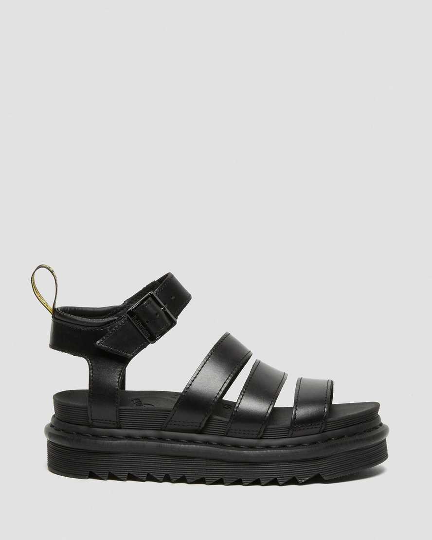 schwarze dr. martens blaire brando gladiator-sandalen für damen