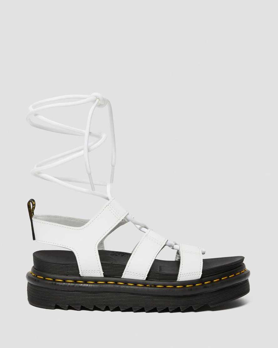 weiße dr. martens nartilla gladiator-sandalen für damen