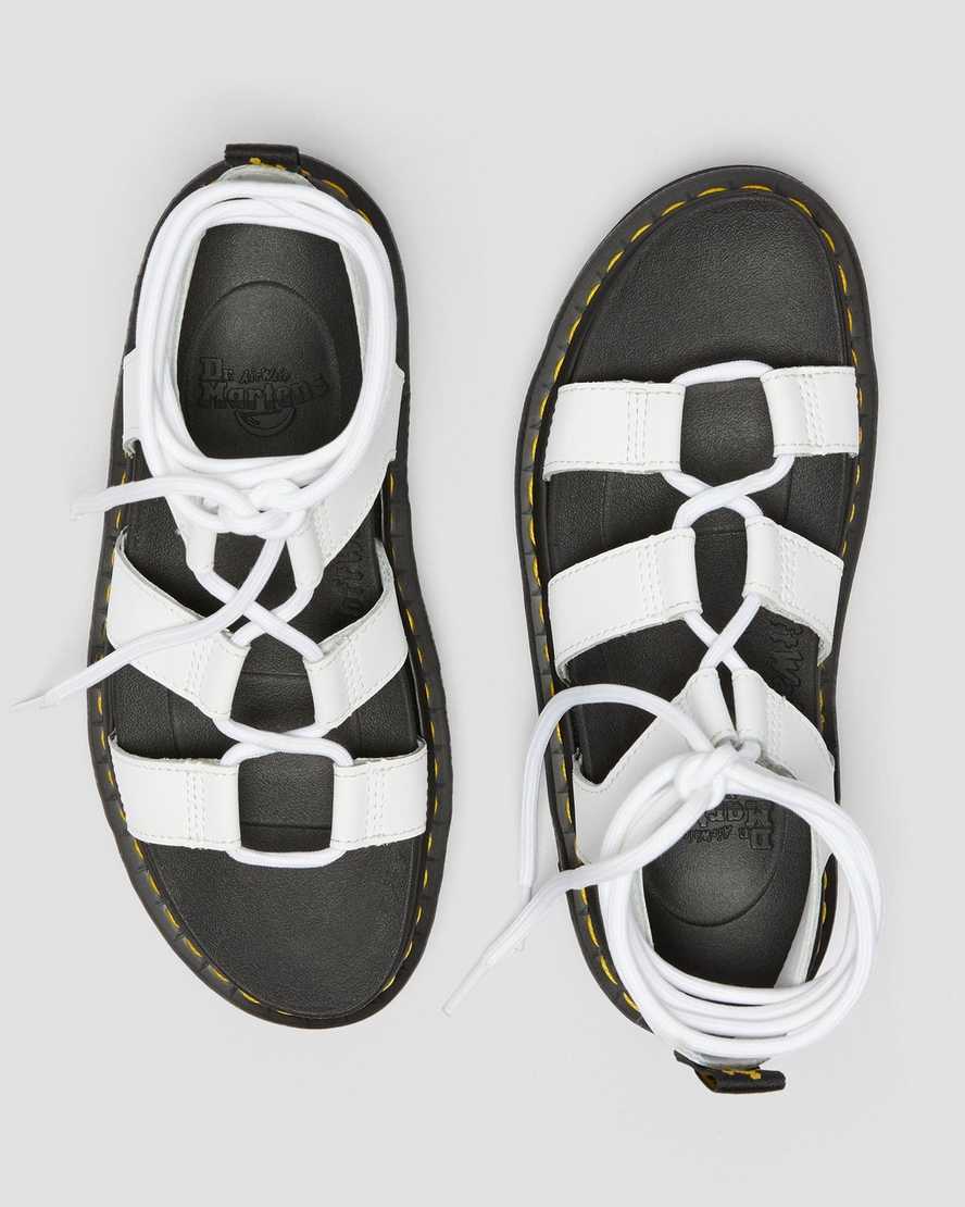 weiße dr. martens nartilla gladiator-sandalen für damen