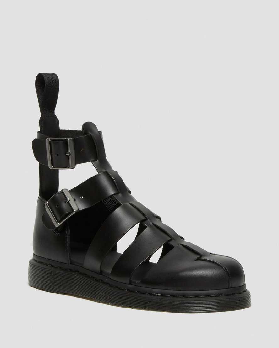 schwarze dr. martens geraldo gladiator-sandalen für damen