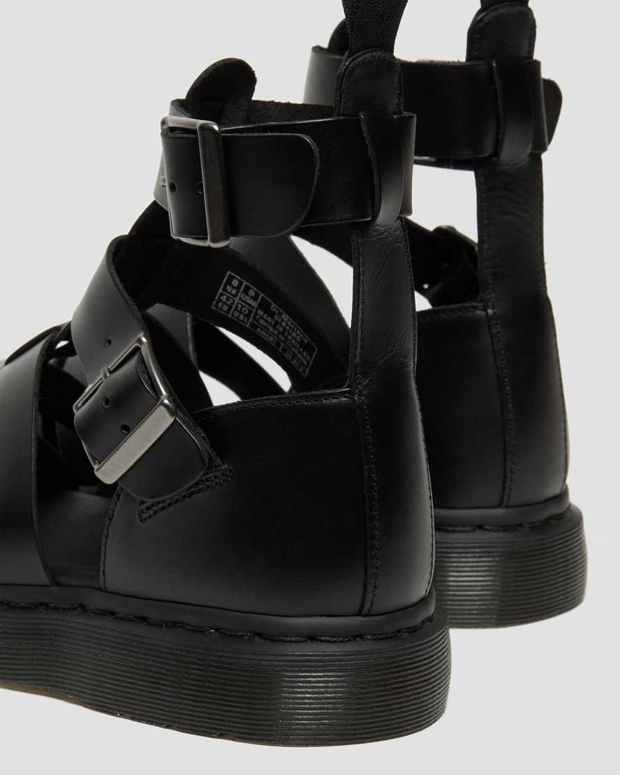schwarze dr. martens geraldo gladiator-sandalen für damen