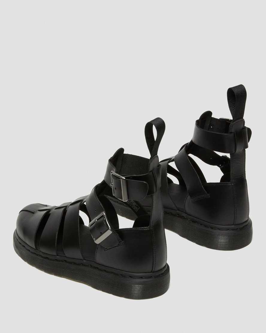 schwarze dr. martens geraldo gladiator-sandalen für damen