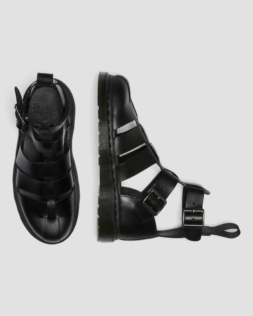 schwarze dr. martens geraldo gladiator-sandalen für damen