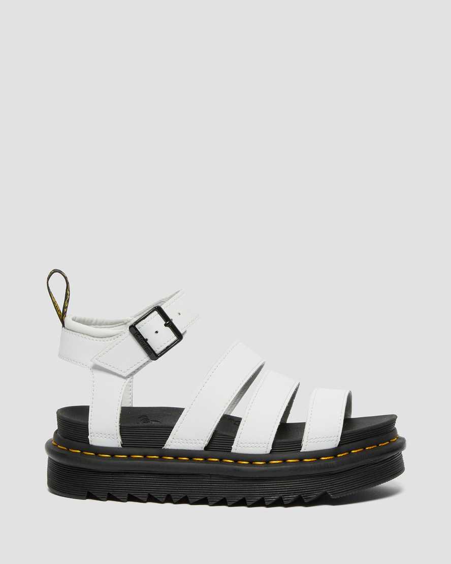 weiße dr. martens blaire hydro gladiator-sandalen für damen