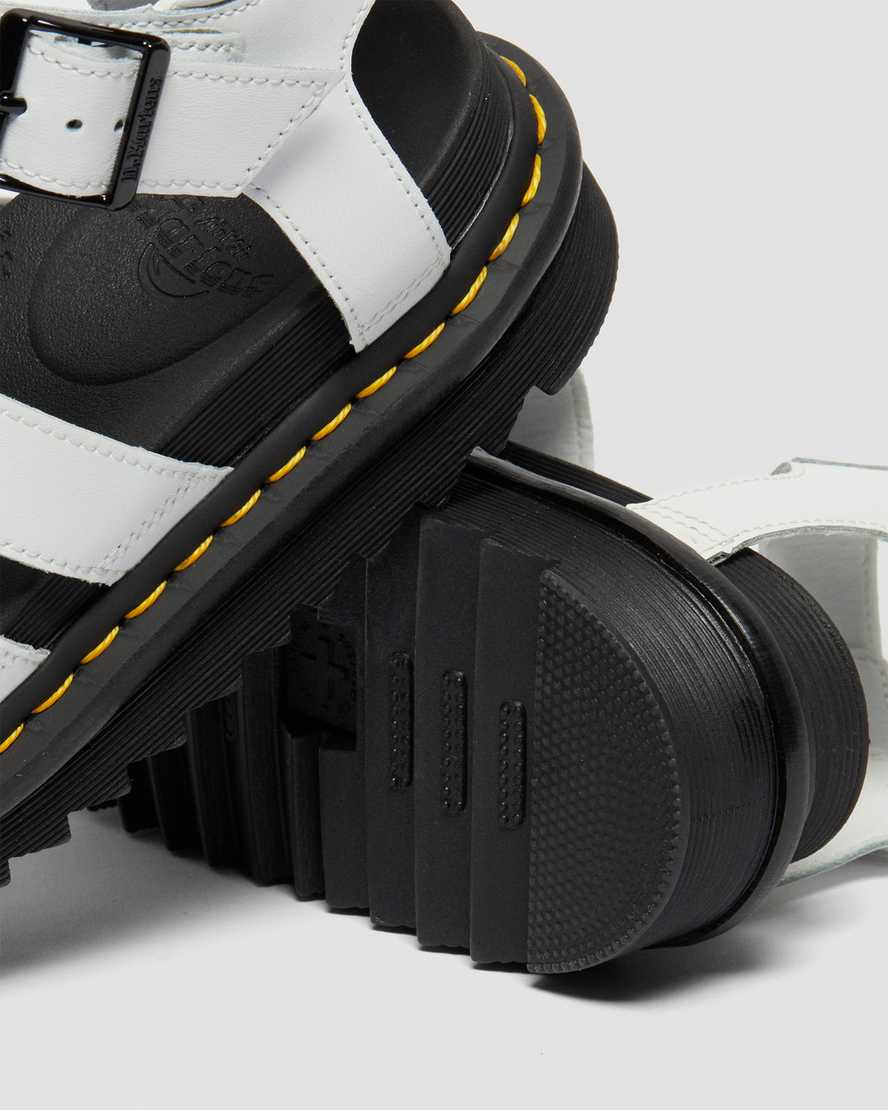 weiße dr. martens blaire hydro gladiator-sandalen für damen
