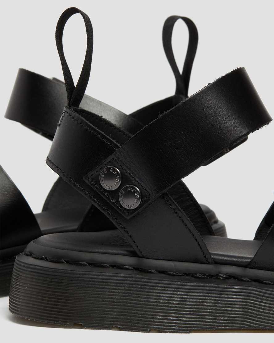 schwarze dr. martens gryphon brando gladiator-sandalen für damen