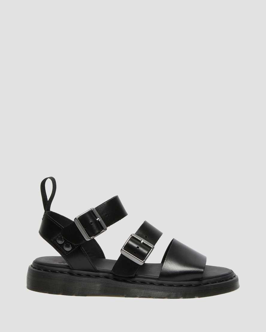 schwarze dr. martens gryphon brando gladiator-sandalen für damen