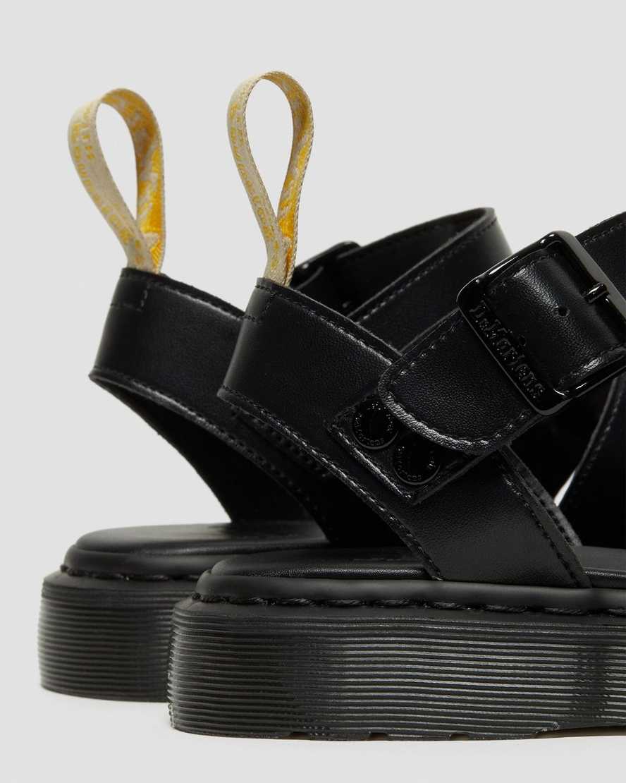 schwarze dr. martens gryphon gladiator-sandalen für damen