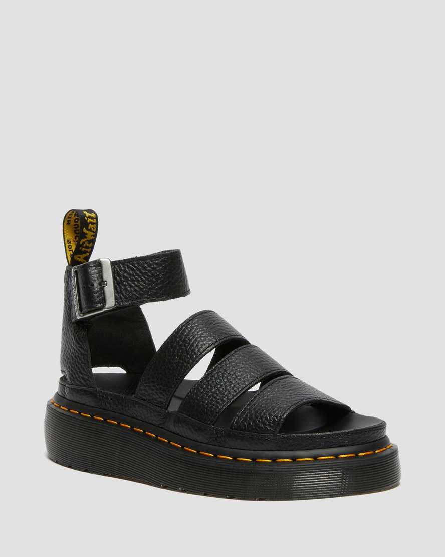 schwarze dr. martens clarissa ii damen-plateausandalen