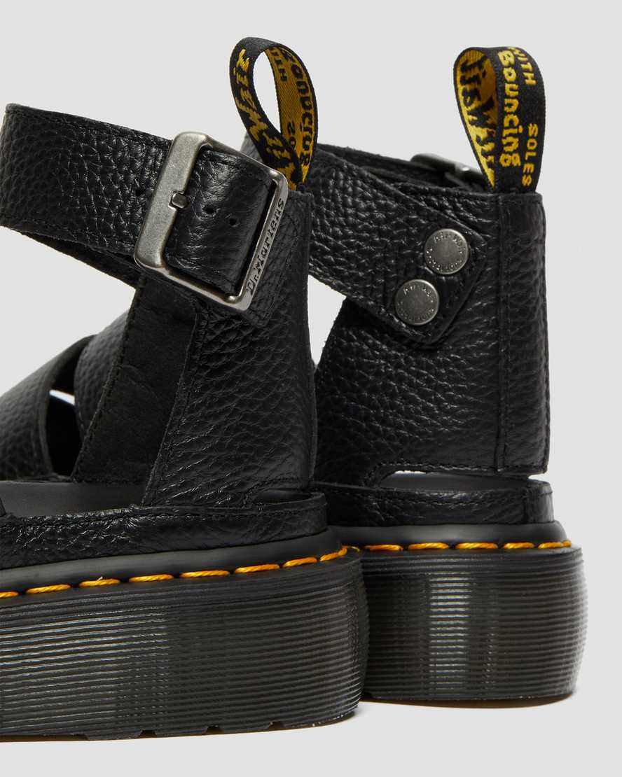 schwarze dr. martens clarissa ii damen-plateausandalen