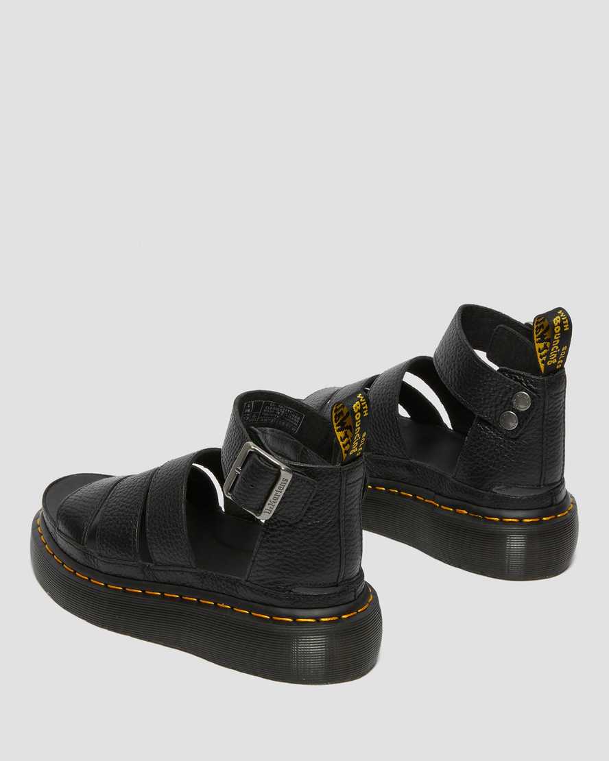 schwarze dr. martens clarissa ii damen-plateausandalen