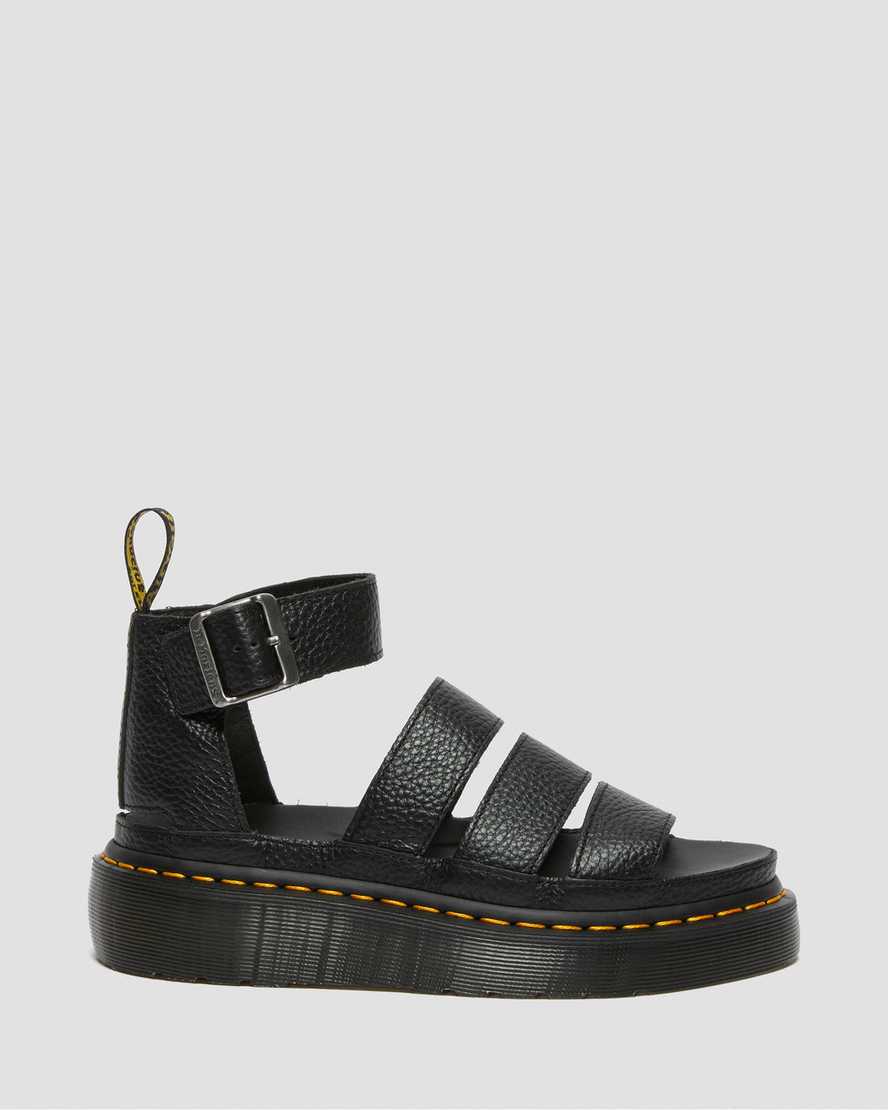 schwarze dr. martens clarissa ii damen-plateausandalen