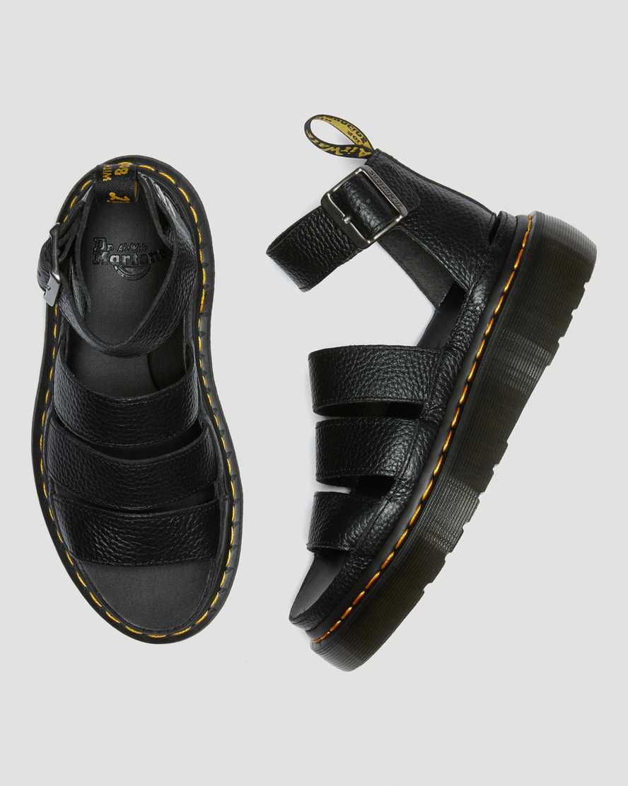 schwarze dr. martens clarissa ii damen-plateausandalen