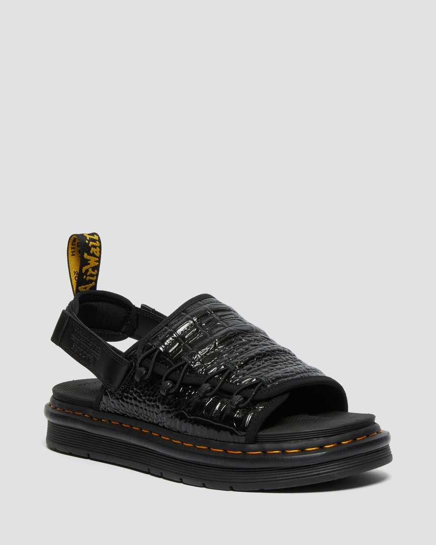schwarze dr. martens mura suicoke croco damensandalen
