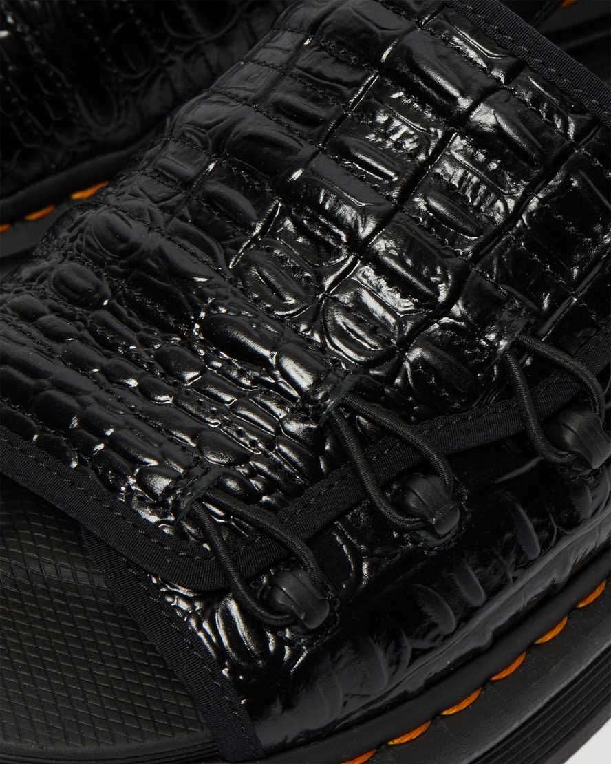schwarze dr. martens mura suicoke croco damensandalen