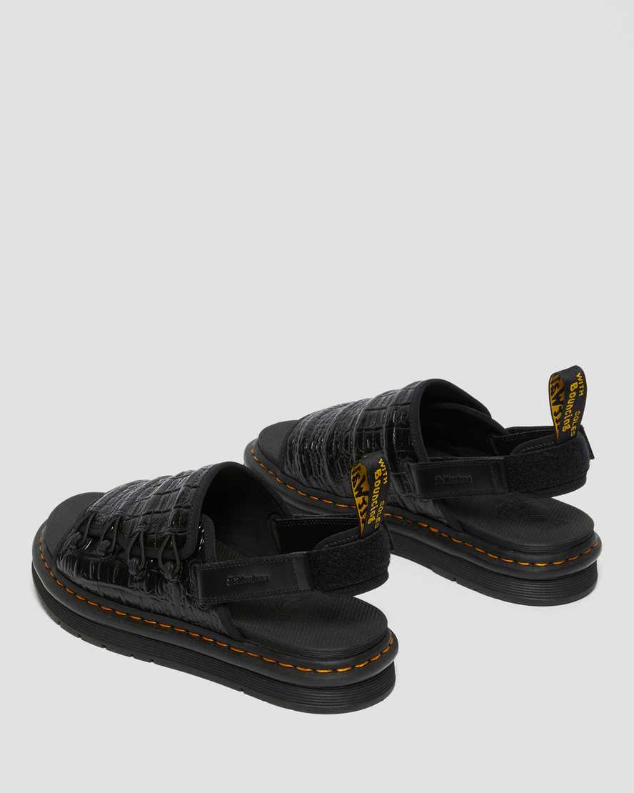 schwarze dr. martens mura suicoke croco damensandalen