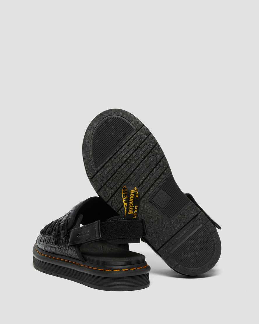 schwarze dr. martens mura suicoke croco damensandalen
