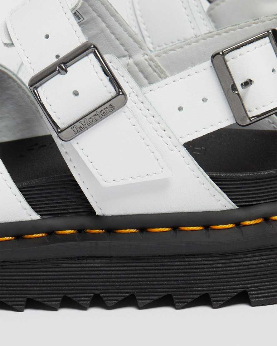 weiße dr. martens voss ii damen-riemensandalen
