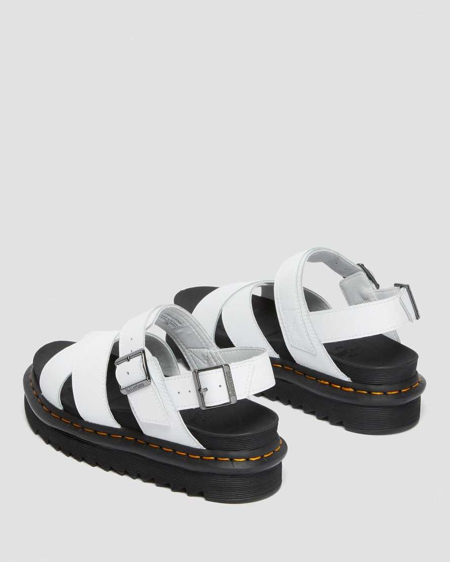 weiße dr. martens voss ii damen-riemensandalen