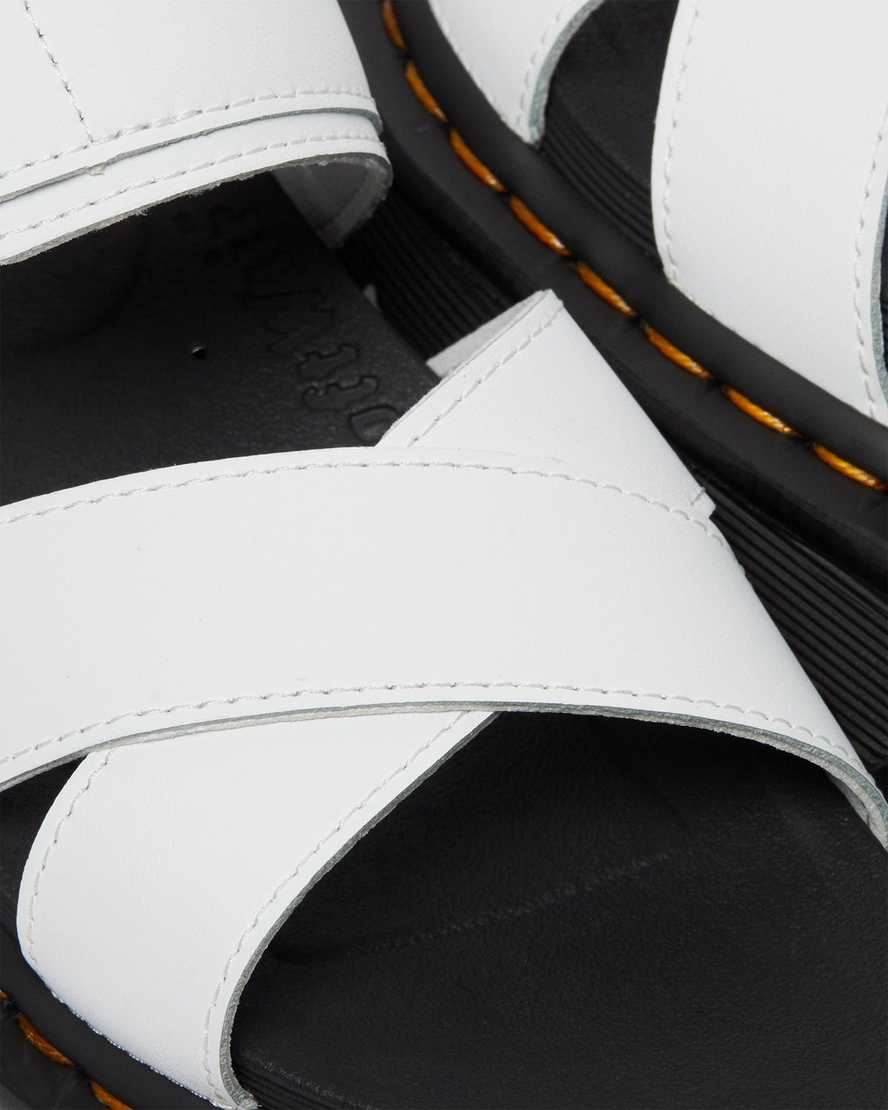 weiße dr. martens voss ii damen-riemensandalen