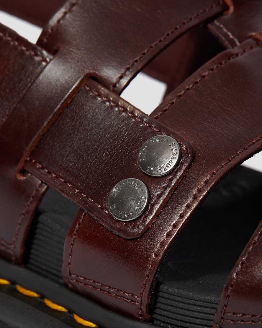 braune dr. martens terry damen-riemensandalen