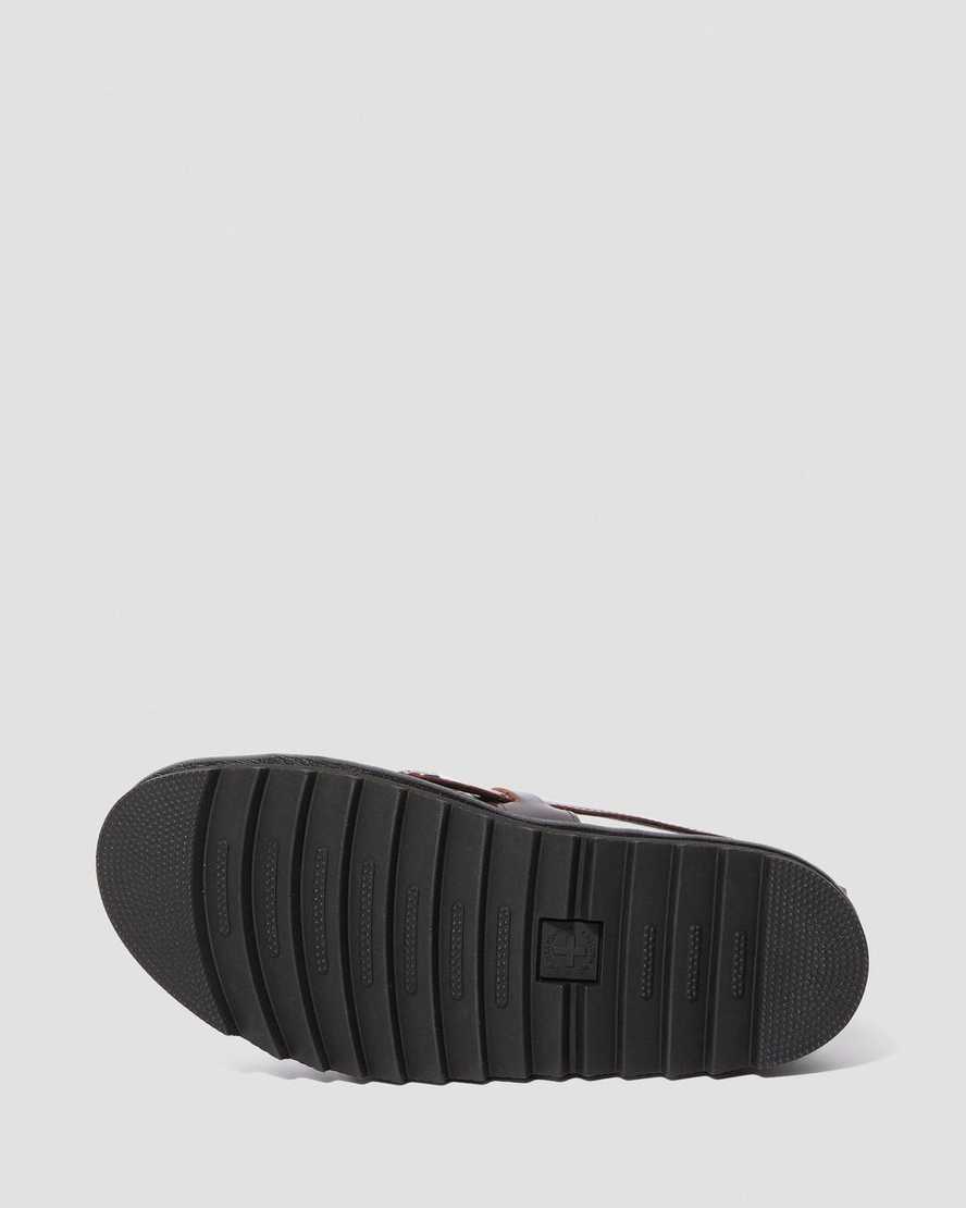 braune dr. martens terry damen-riemensandalen