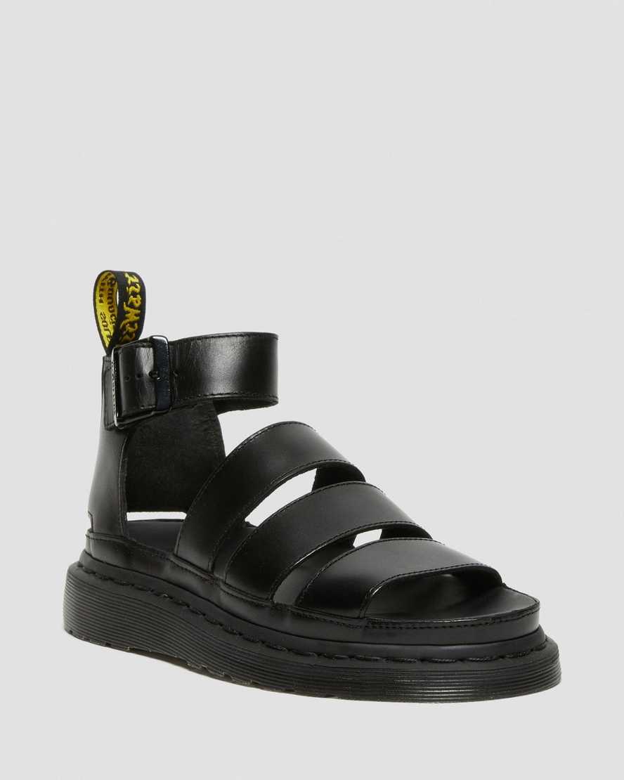 schwarze dr. martens clarissa ii damen-riemensandalen