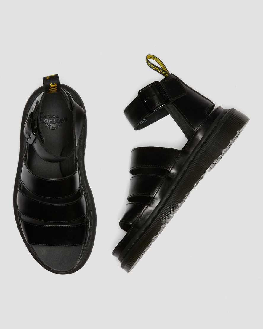 schwarze dr. martens clarissa ii damen-riemensandalen