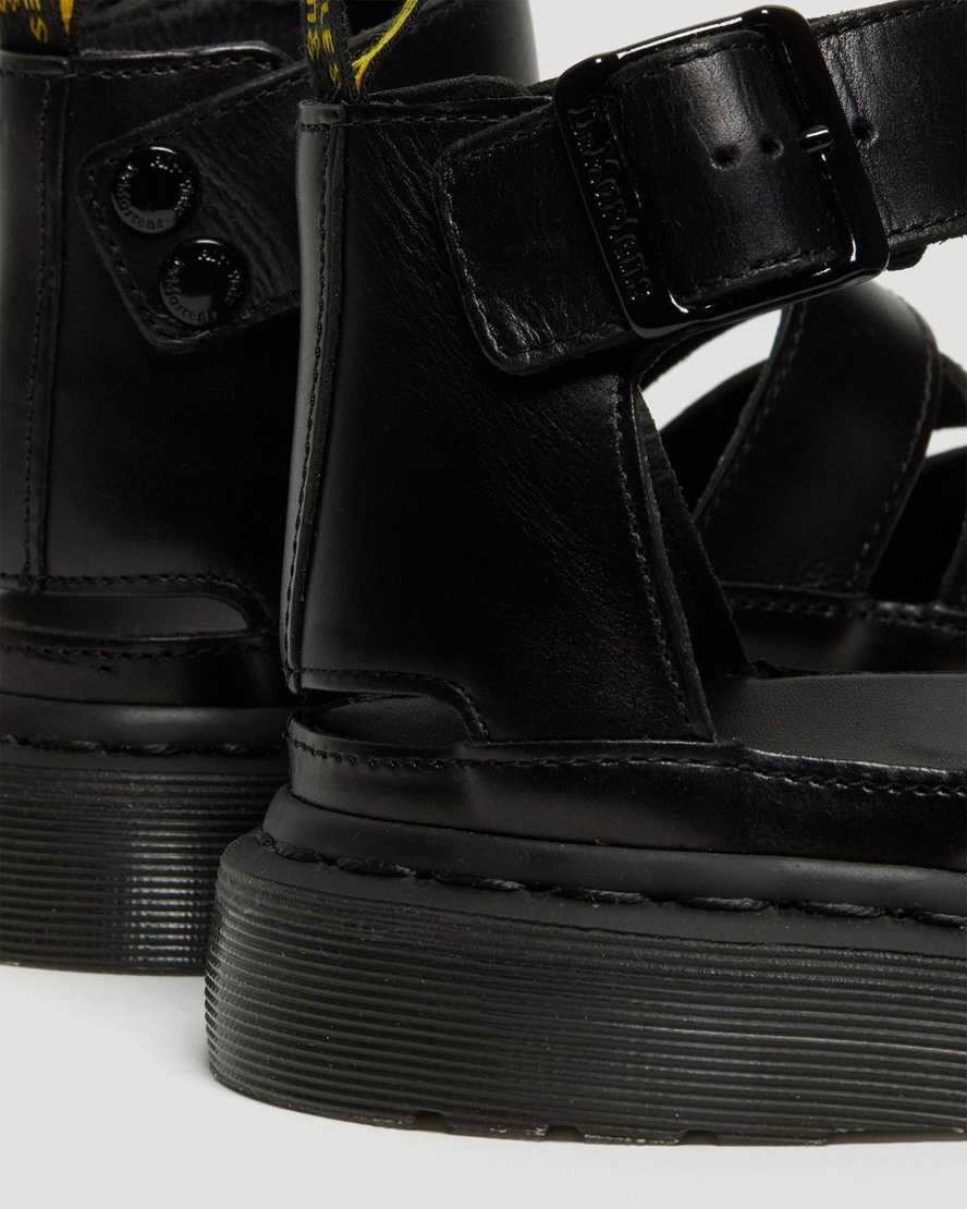 schwarze dr. martens clarissa ii damen-riemensandalen