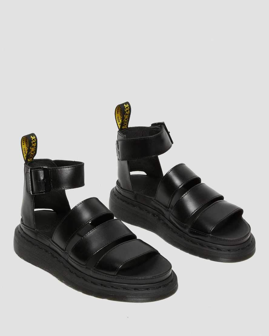 schwarze dr. martens clarissa ii damen-riemensandalen