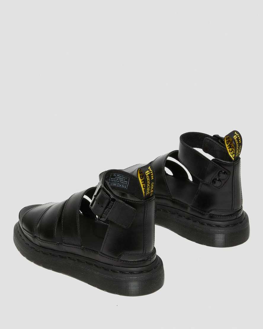 schwarze dr. martens clarissa ii damen-riemensandalen