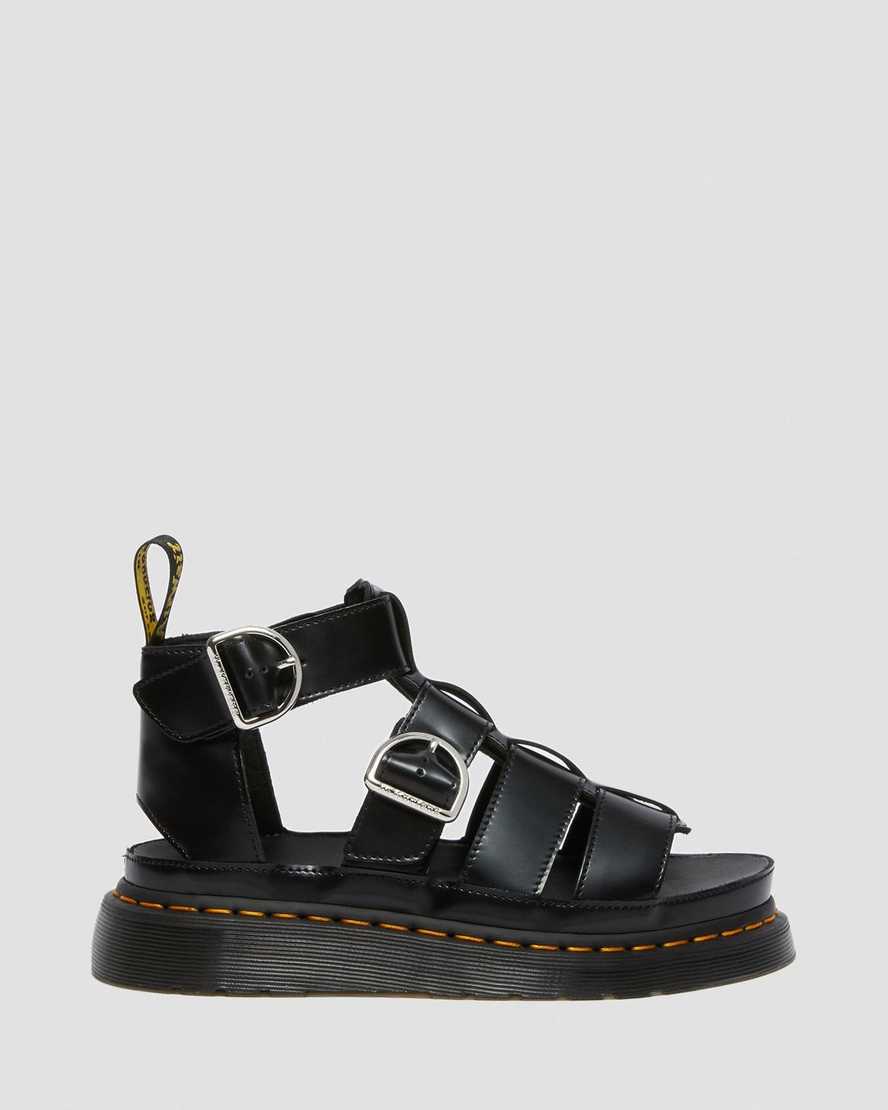 schwarze dr. martens mackaye damen-riemensandalen
