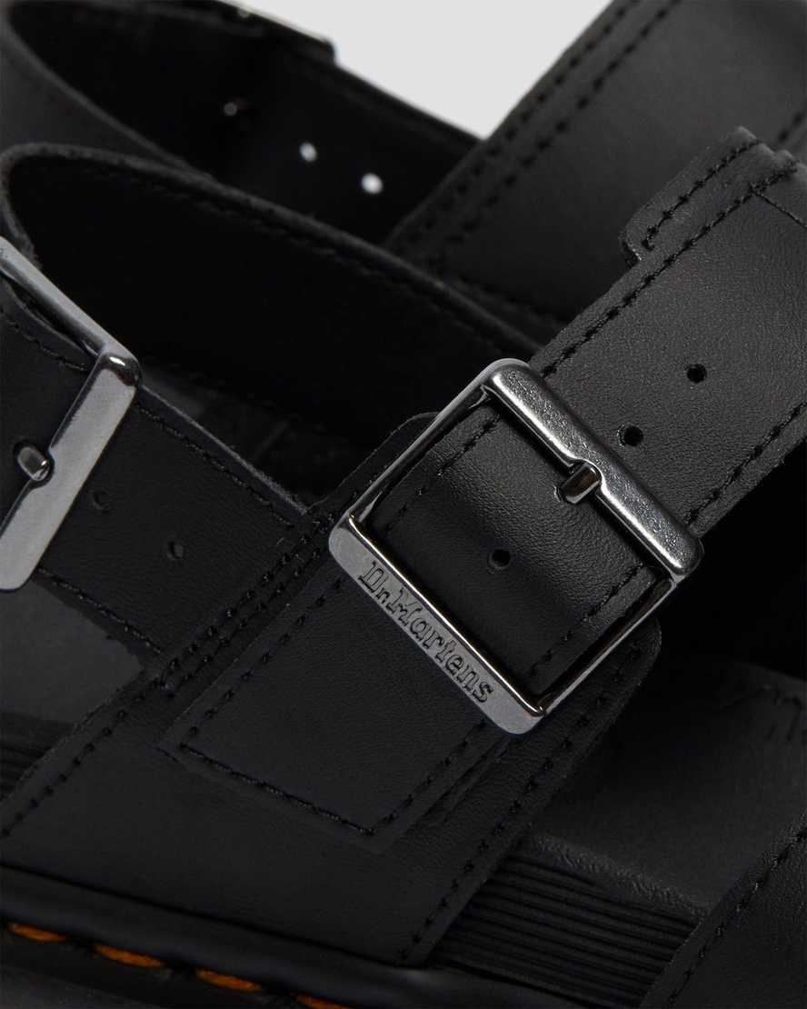 schwarze dr. martens voss ii damen-riemensandalen