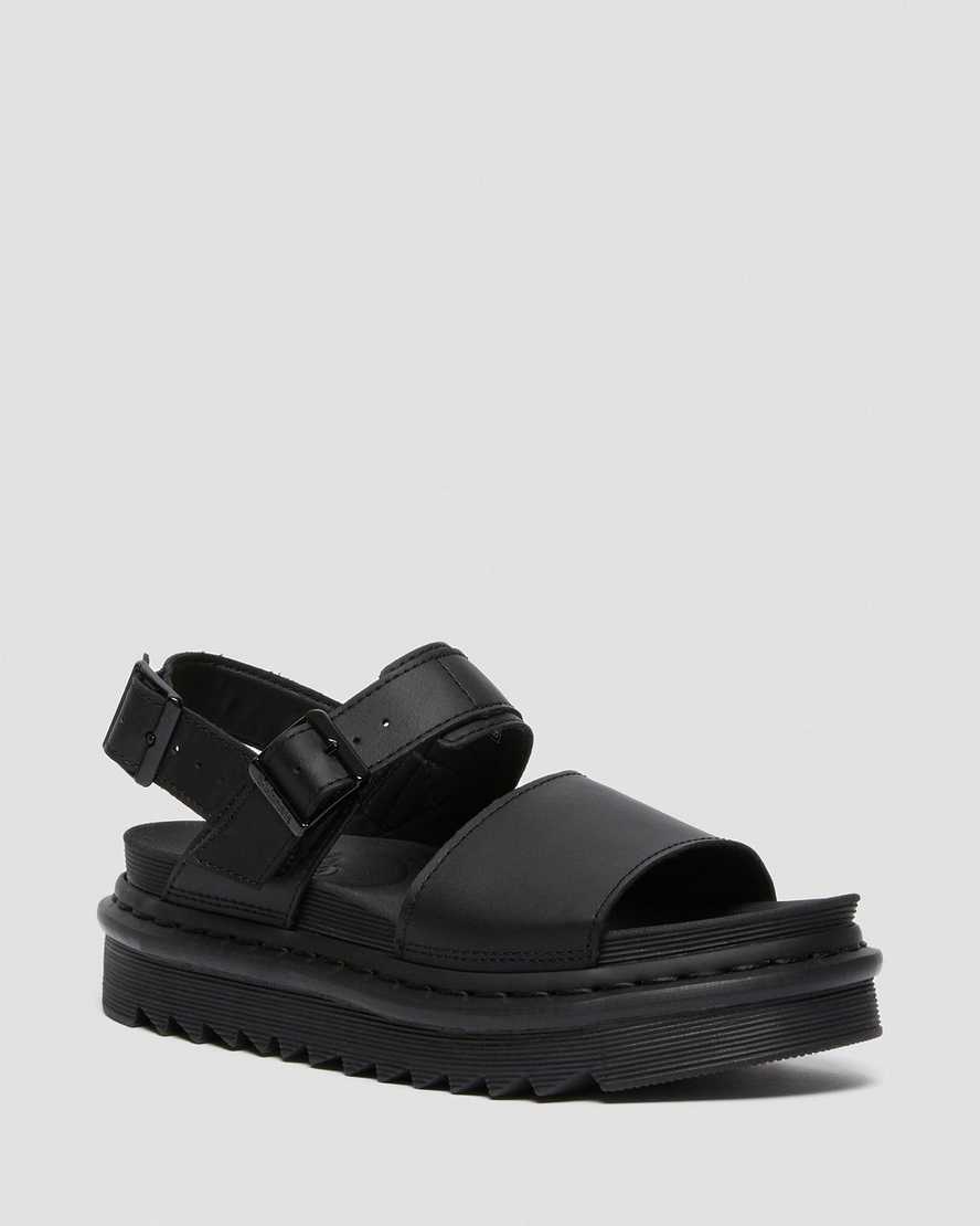 schwarze dr. martens voss damen-riemensandalen