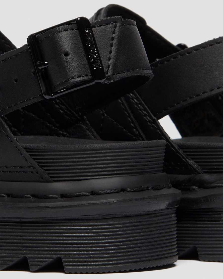 schwarze dr. martens voss damen-riemensandalen