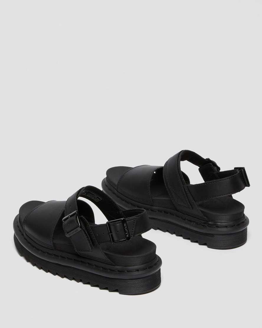 schwarze dr. martens voss damen-riemensandalen