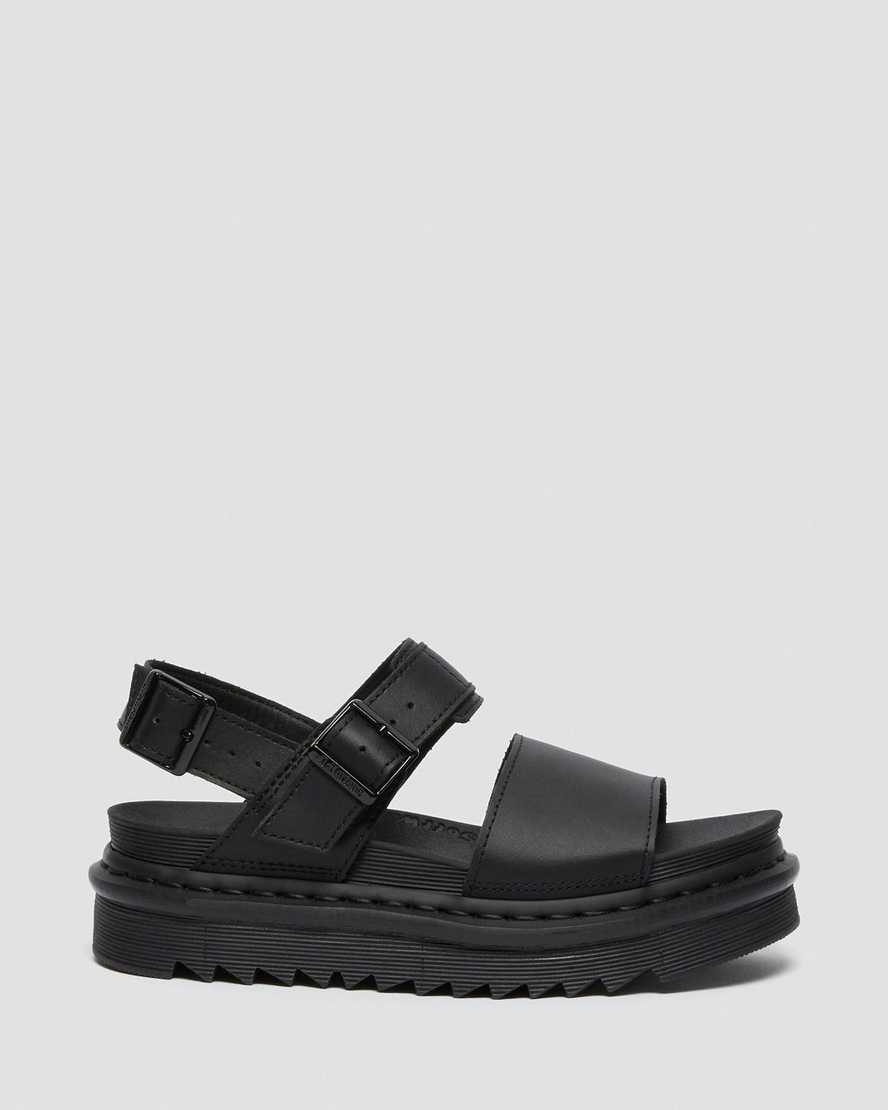 schwarze dr. martens voss damen-riemensandalen