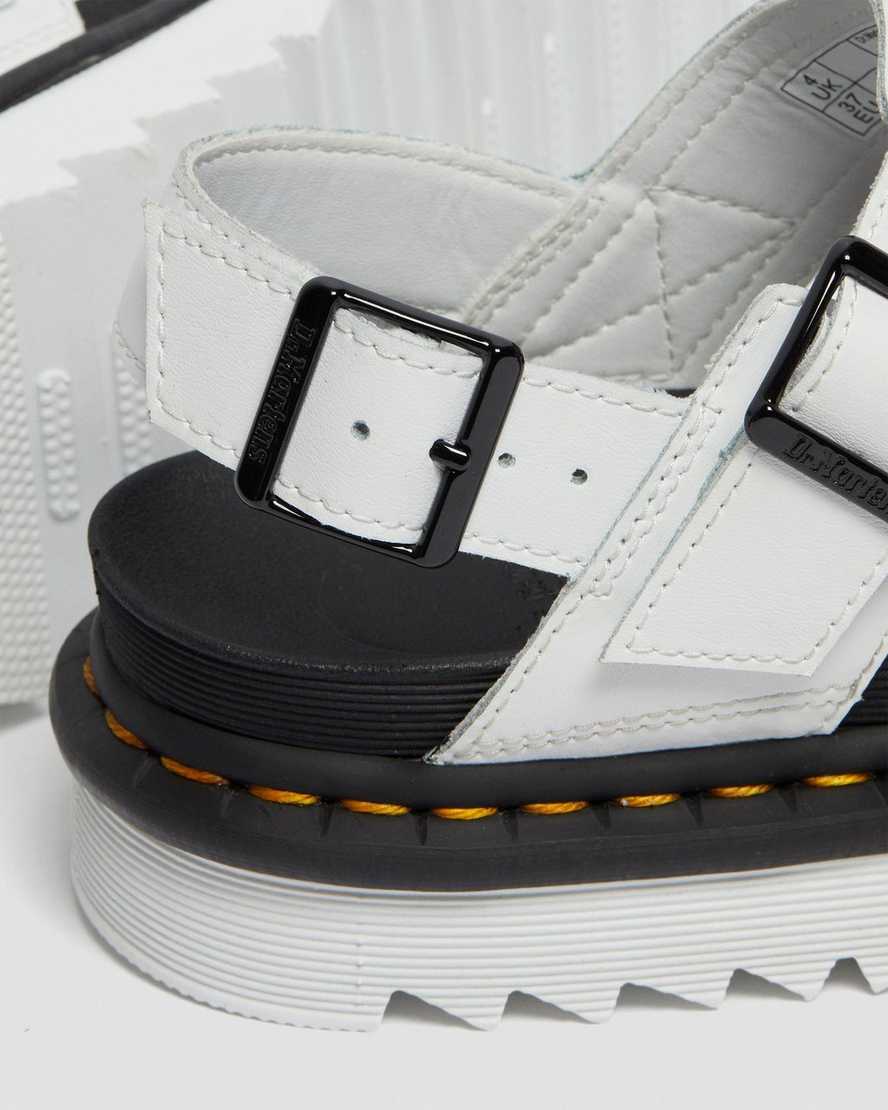 weiße dr. martens voss damen-riemensandalen