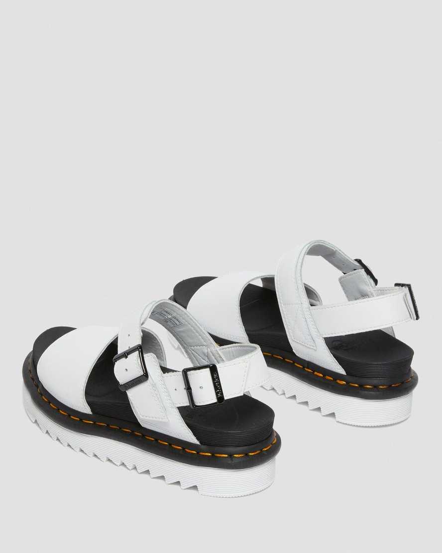 weiße dr. martens voss damen-riemensandalen