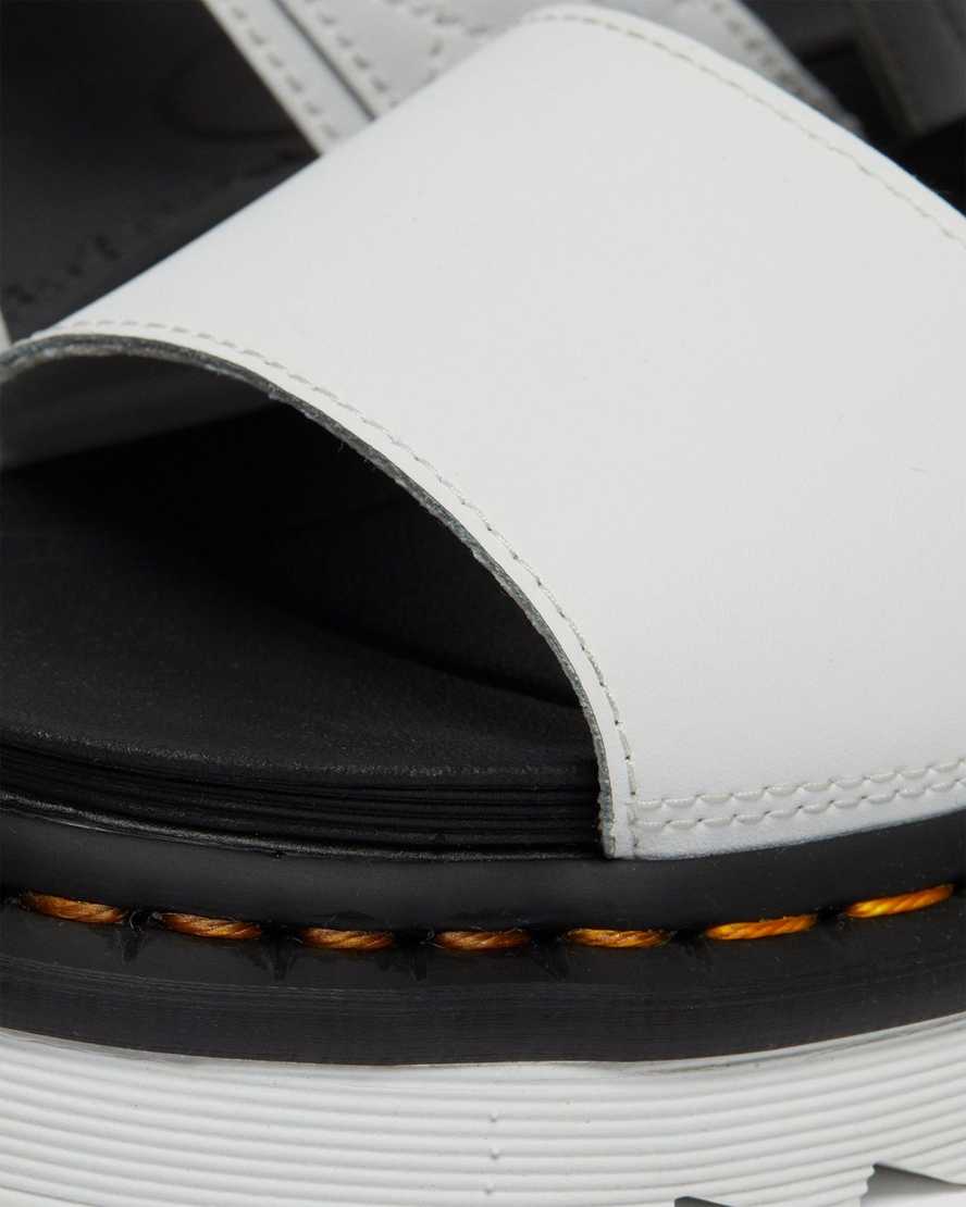 weiße dr. martens voss damen-riemensandalen