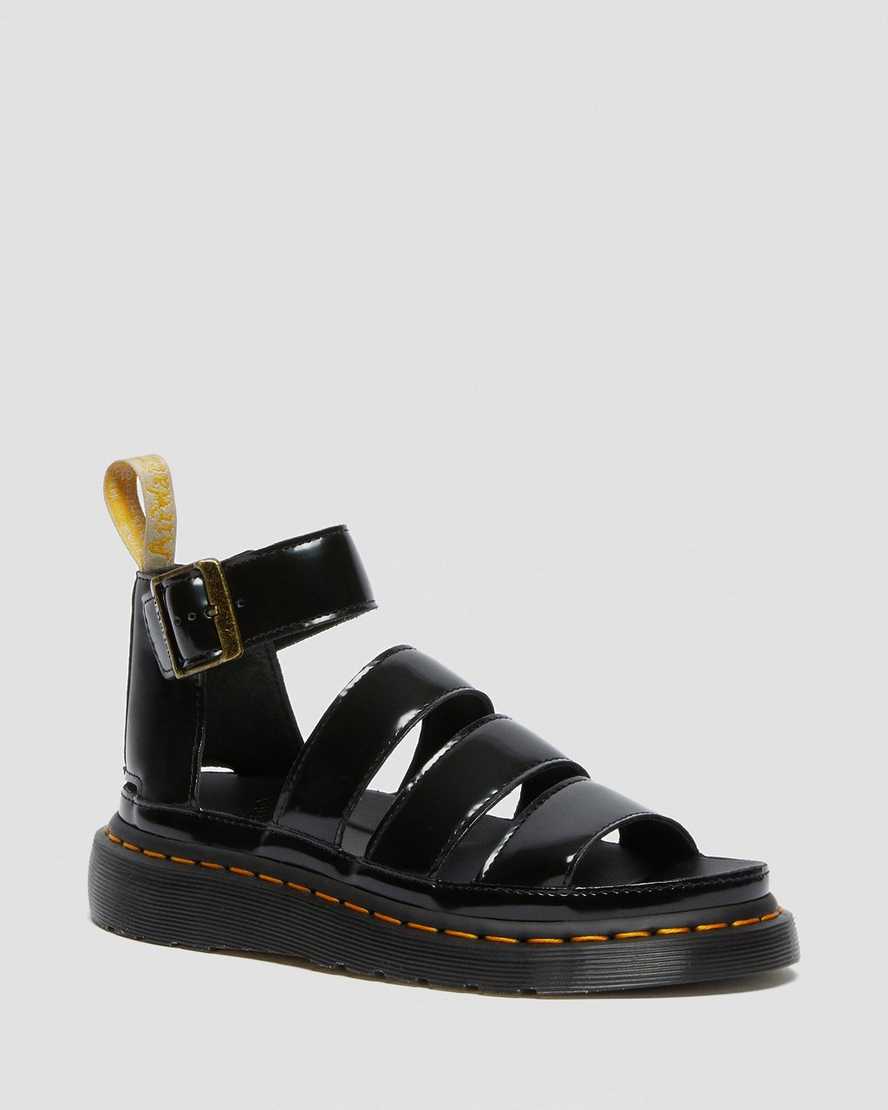 schwarze dr. martens clarissa ii damen-riemensandalen