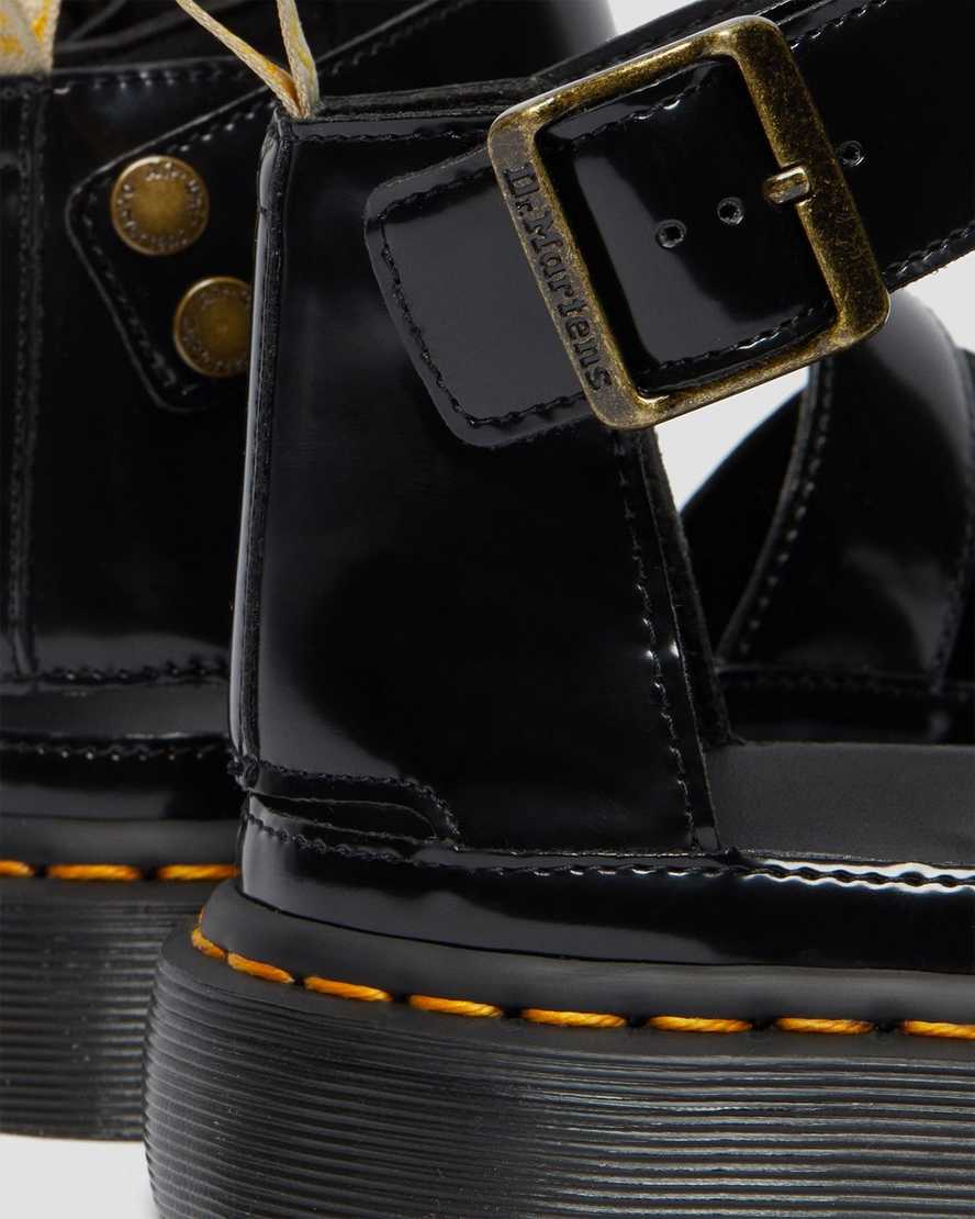 schwarze dr. martens clarissa ii damen-riemensandalen