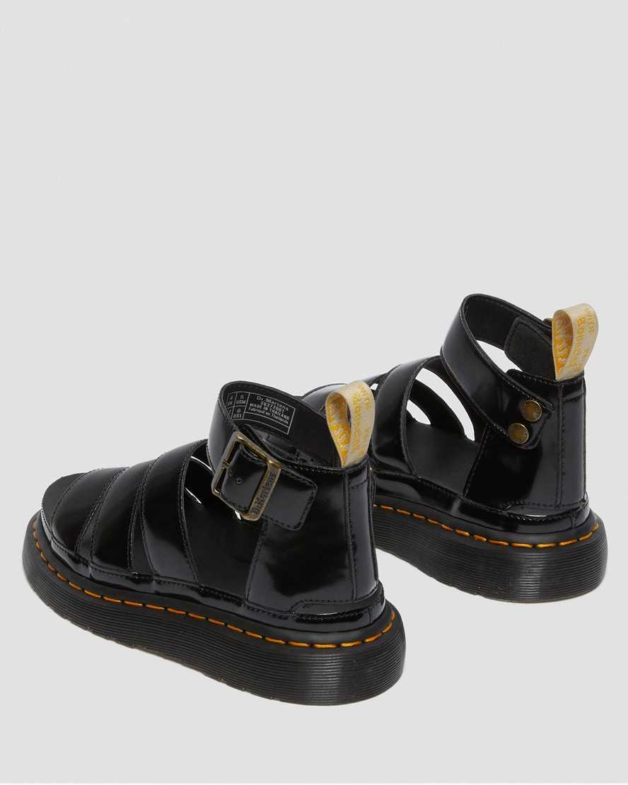 schwarze dr. martens clarissa ii damen-riemensandalen